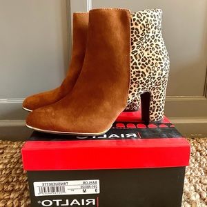Rialto Baylor Leopard Cheetah Animal Print Bootie
